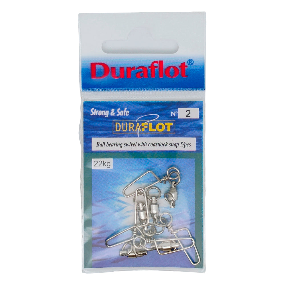 Giratorios con rodamiento a bolas con mosquetón Duraflot