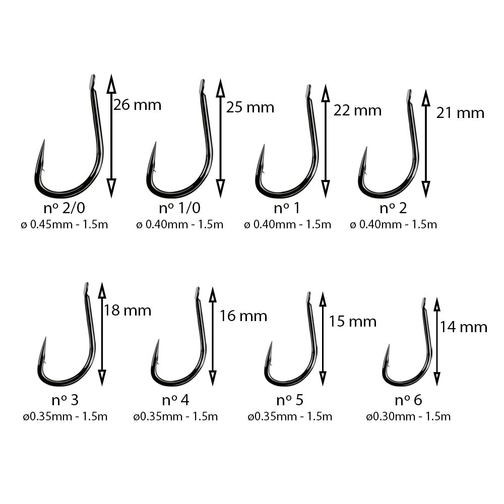 Anzuelo montado curvo Duraflot